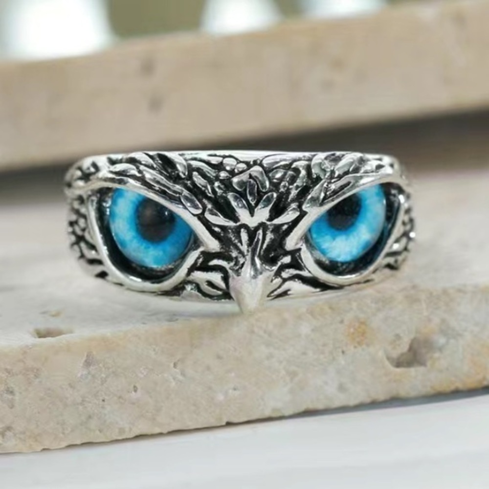 NEW Men’s Copper Aluminum Plated Fashion Personality Owl Ring (One Siz…